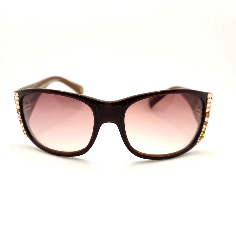 Women's Swarovski Embellished Sunglasses Brown
